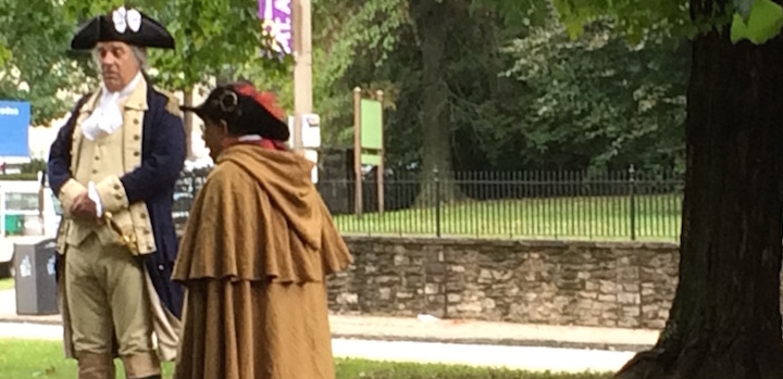 Two actors at the Revolutionary Germantown Festival